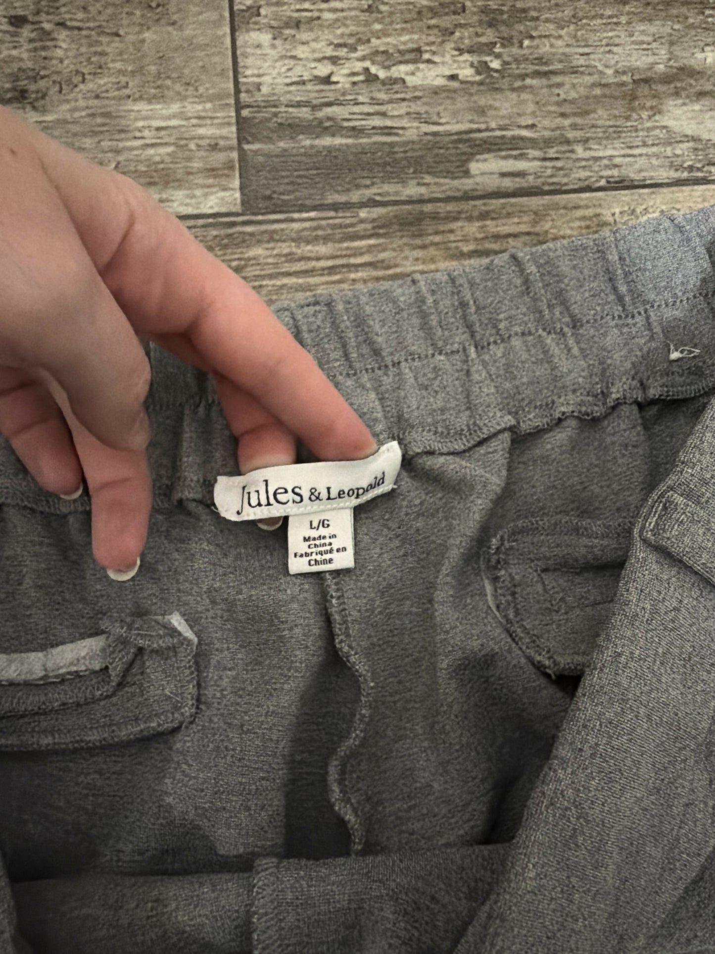 grey work pants- size large
