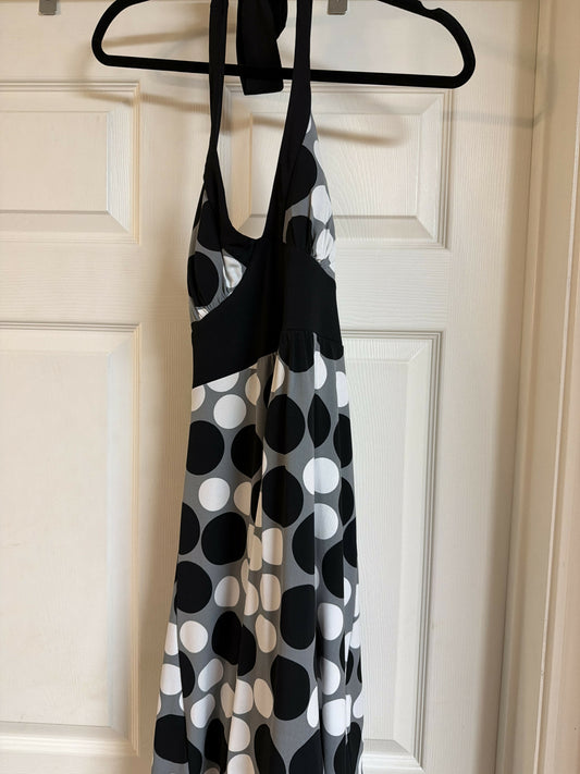 Dress black and gray halter size med