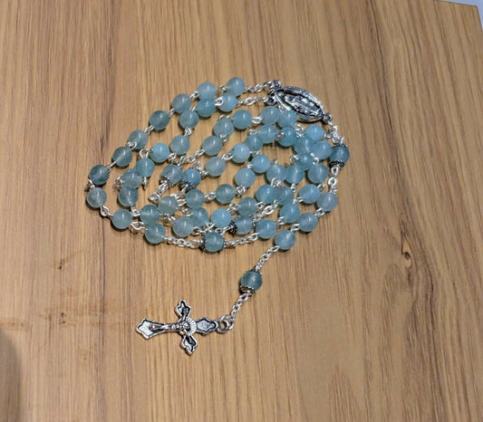 Natural stone rosary