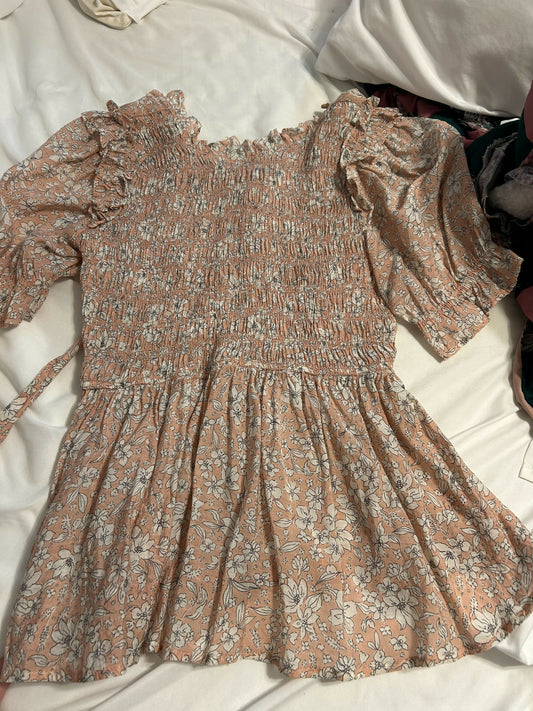 Pink floral blouse small
