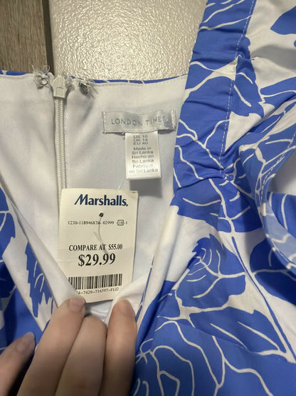 blue floral maxi dress- size 10