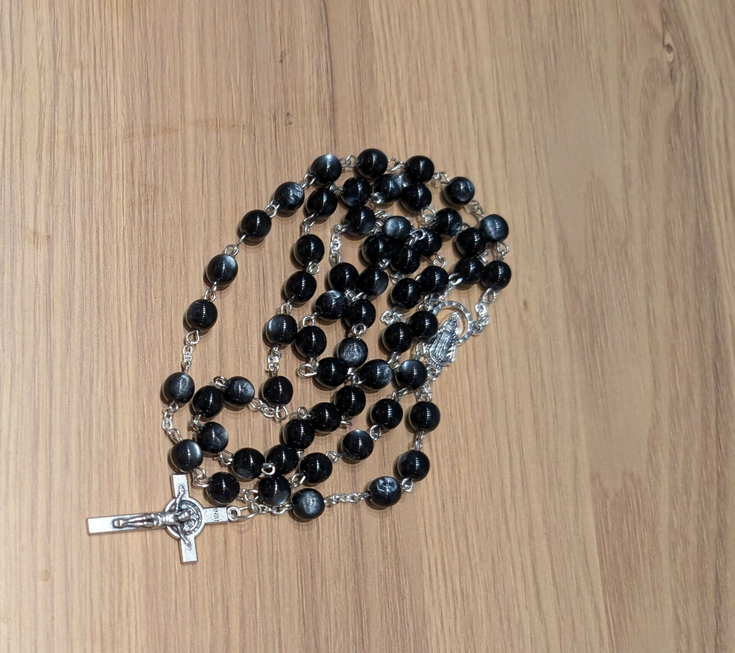 Natural stone rosary