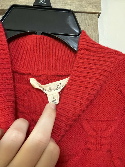 Red sweater- size L