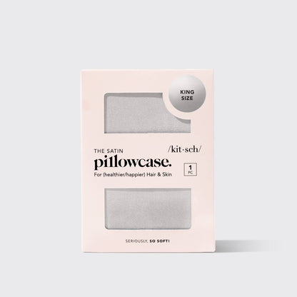 KITSCH - Satin Pillowcase King - Silver