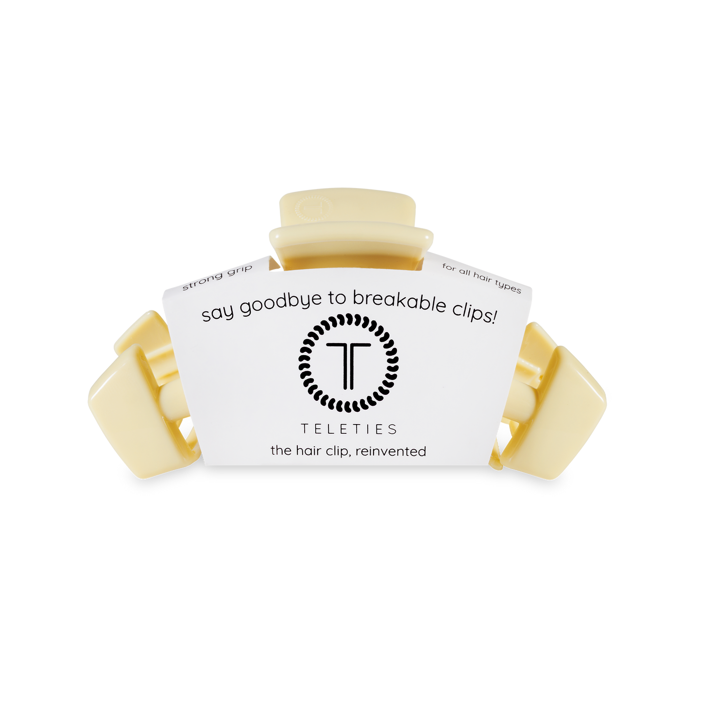 TELETIES - Classic Hair Clip | Medium | Butter Yellow
