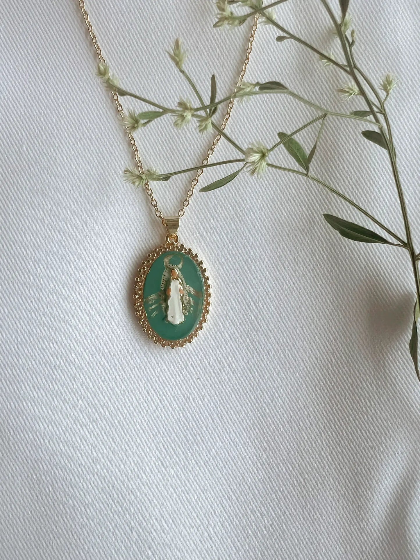 Harleigh Leonards Designs - Miraculous Medal (Medal of Our Lady of Graces) Necklace