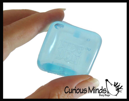 Curious Minds Toys - 1 NeeDoh Teenie Nice Ice Cube Baby Ice Sugar Ball - Thick Gl