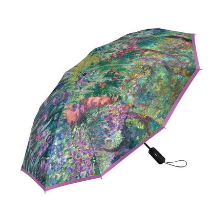 RainCaper - Travel Umbrella - Monet Garden at Giverny