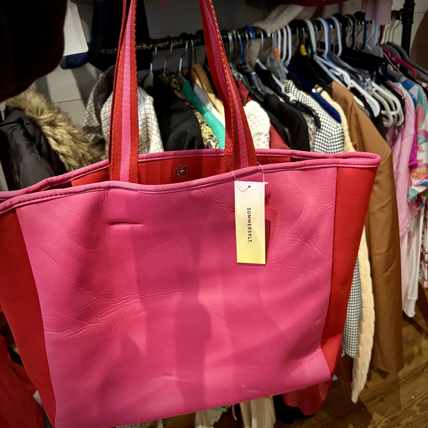 Pink and Red Tote