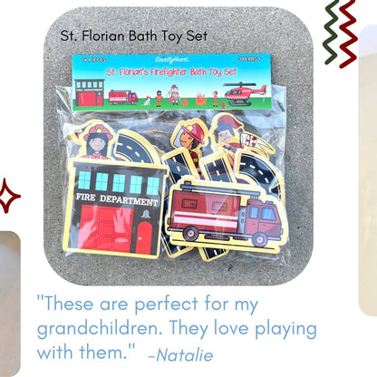 Saintly Heart LLC - St. Florian's Firefighter Bath Toy Set