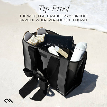 Case-Mate - Special Edition Bow Midnight Black Beach Tote w/ Phone Pouch