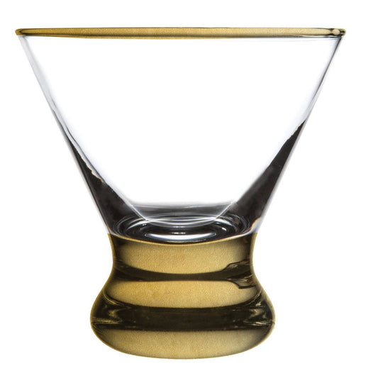 Mary Square - Glass Martini Gold Bottom