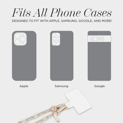Case-Mate - Gold Chain/Black Leather Phone Crossbody