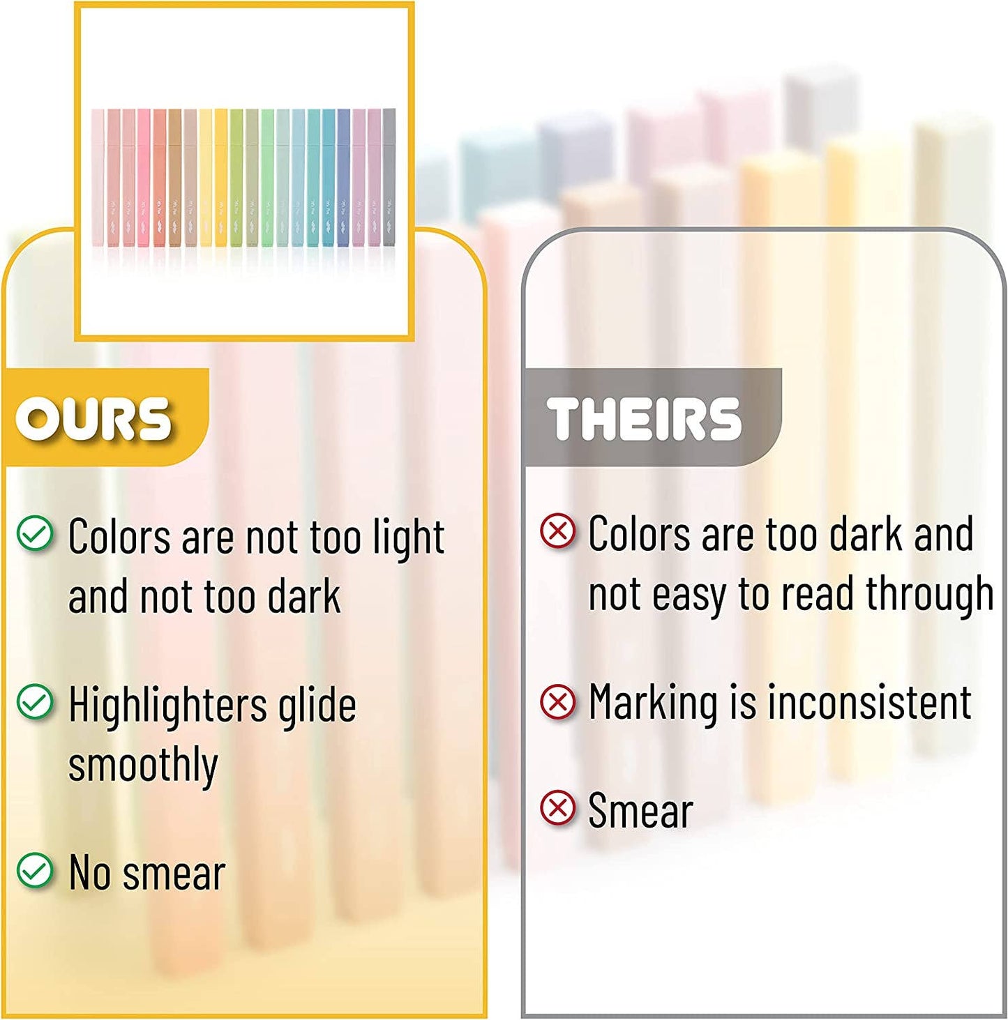 Mr. Pen - Mr. Pen Aesthetic Highlighters - 20 Chisel Tip Set