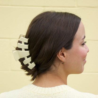 TELETIES - Classic Hair Clip | Large | Butter Yellow