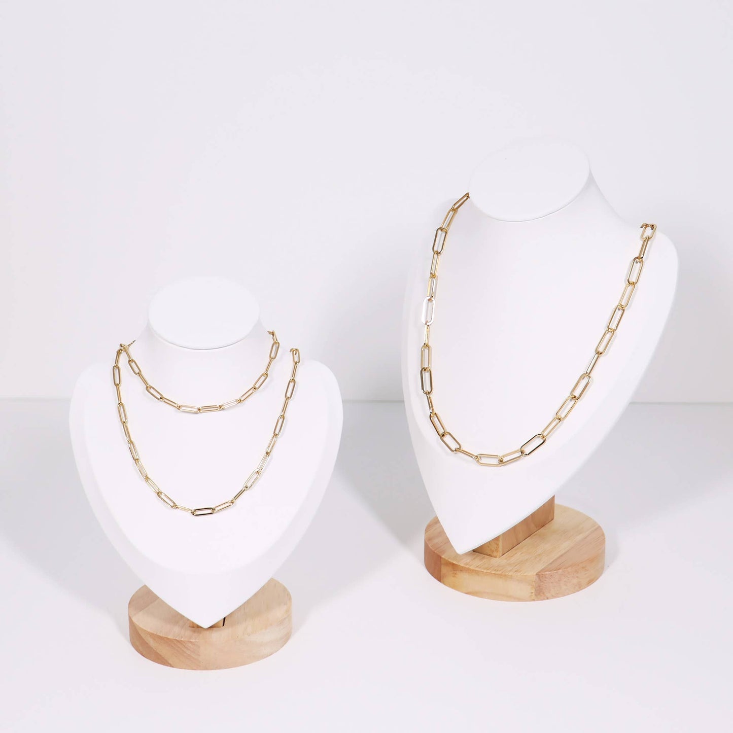 WJW - 18K Gold Paperclip Chain Necklace