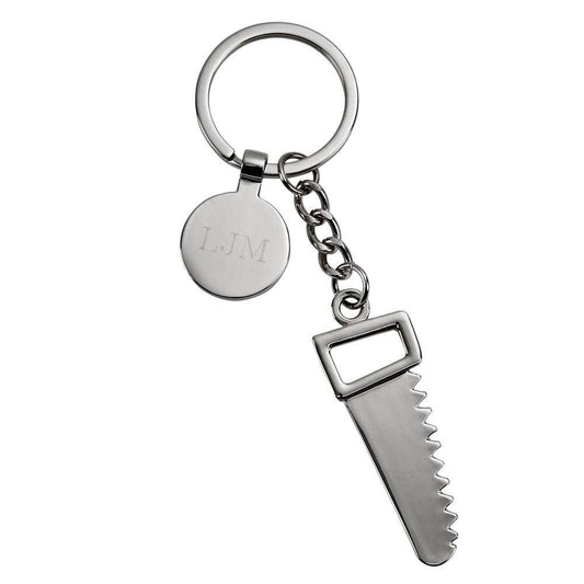 Creative Gifts International Inc. - Saw Keychain with Engraving Tag, 4.75"