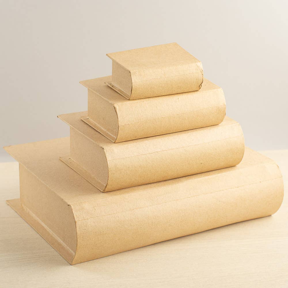 Factory Direct Craft - 4 piece Paper Mache Book Shaped Box Set