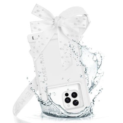 Case-Mate - Ivory Pearl Bow Waterproof Floating Pouch