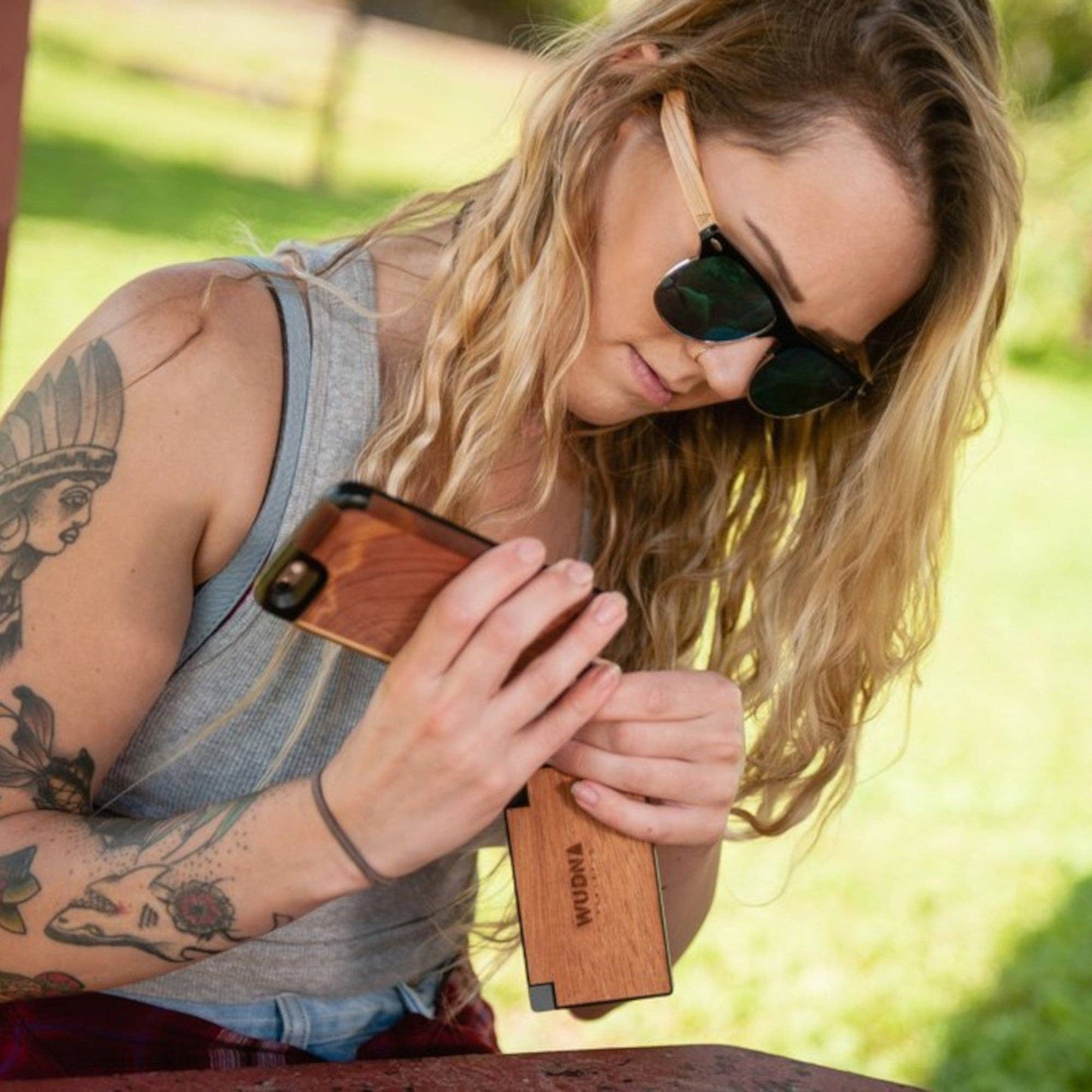 WUDN Handcrafted - Customizable Slim-Dual Wooden Power Bank