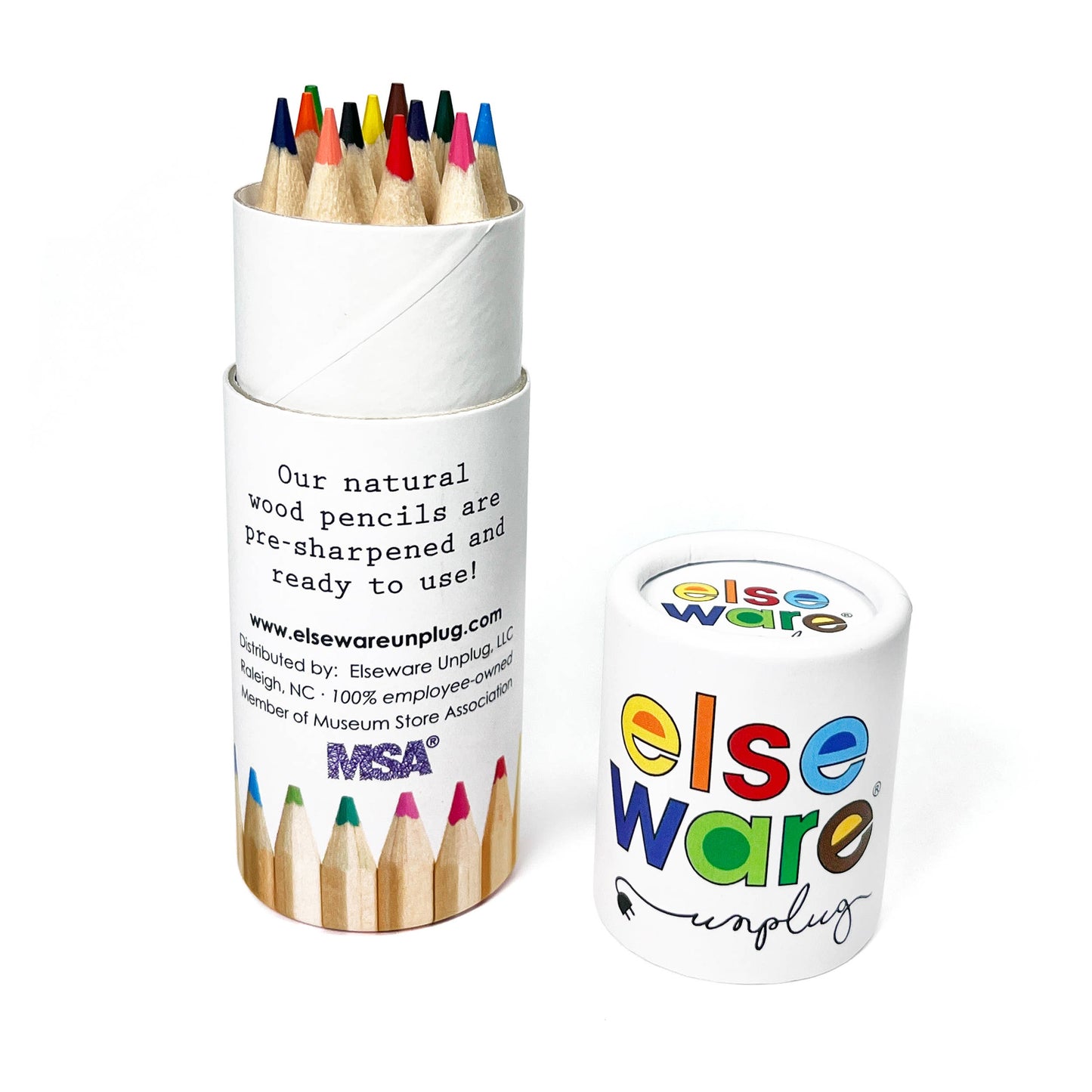 elseware unplug / eco-kids - Colored Pencils - Tall & Travel Size - 12 Colors