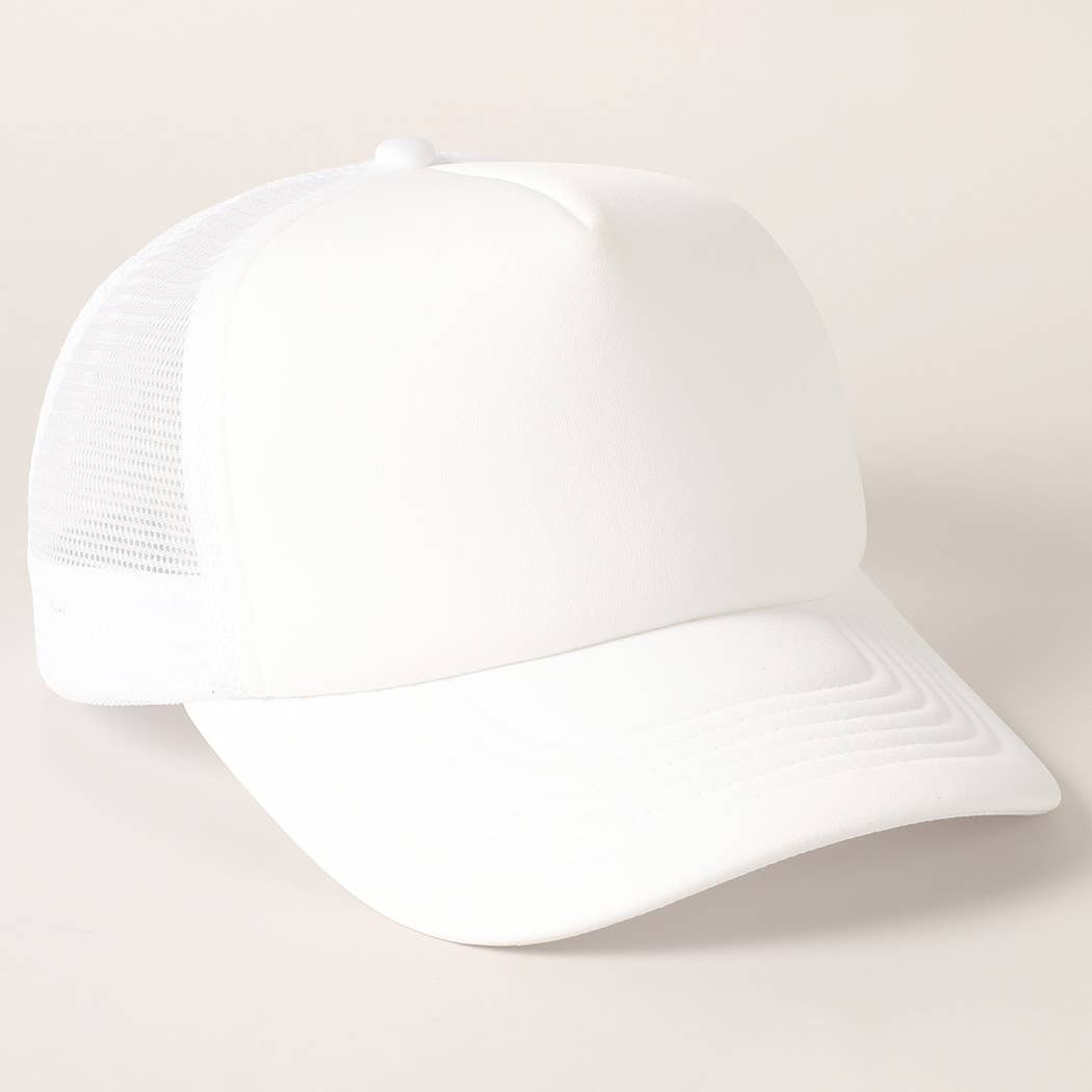 Fashion City - Solid Color Foam Mesh Back Trucker Hat