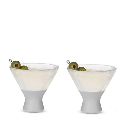 HOST - Glass FREEZE™ Cooling Martini Glasses - Gray - Set of 2