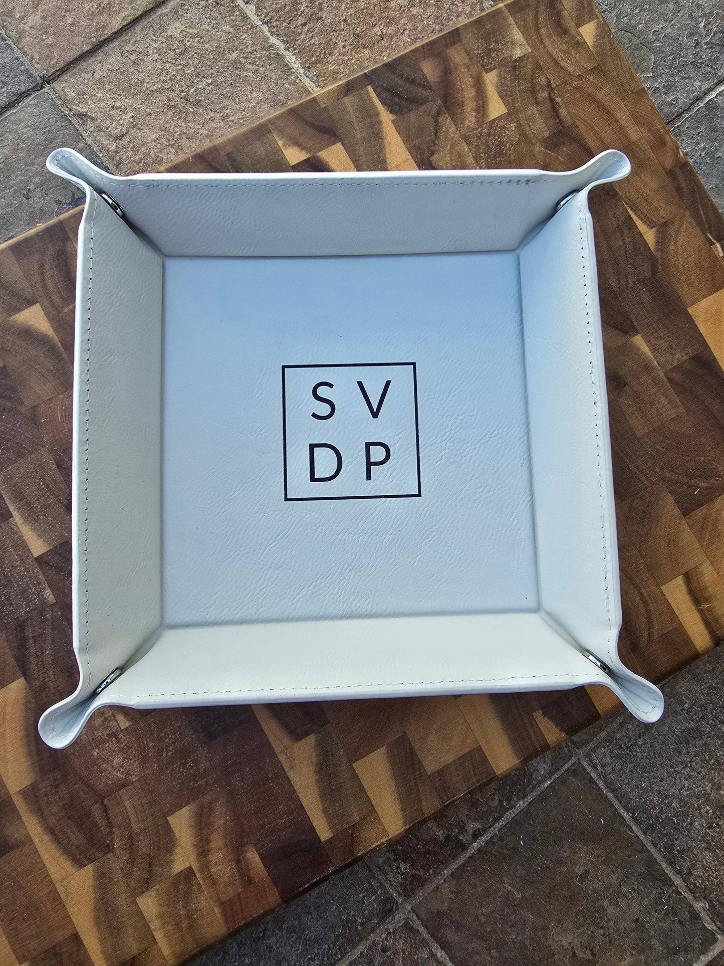 The Rural Home - 6" x 6" Custom Laser Engraved Leatherette Snap Tray