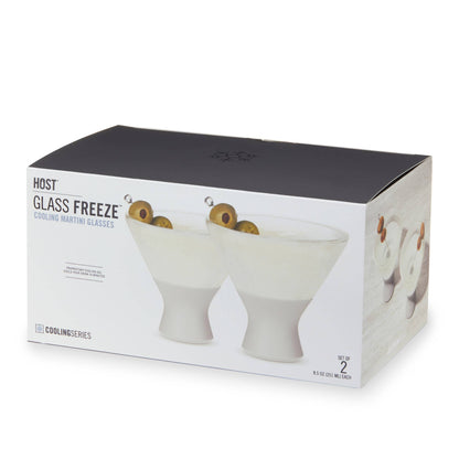 HOST - Glass FREEZE™ Cooling Martini Glasses - Gray - Set of 2