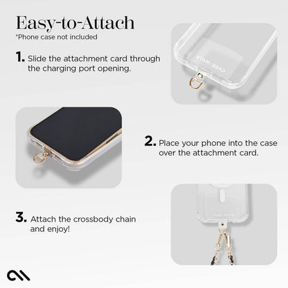 Case-Mate - Gold Chain/Black Leather Phone Crossbody