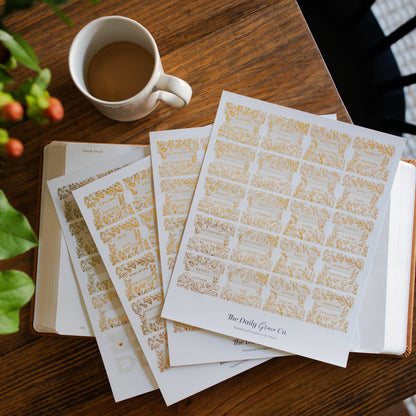 The Daily Grace Co - Gold Foil Bible Tabs - Cream