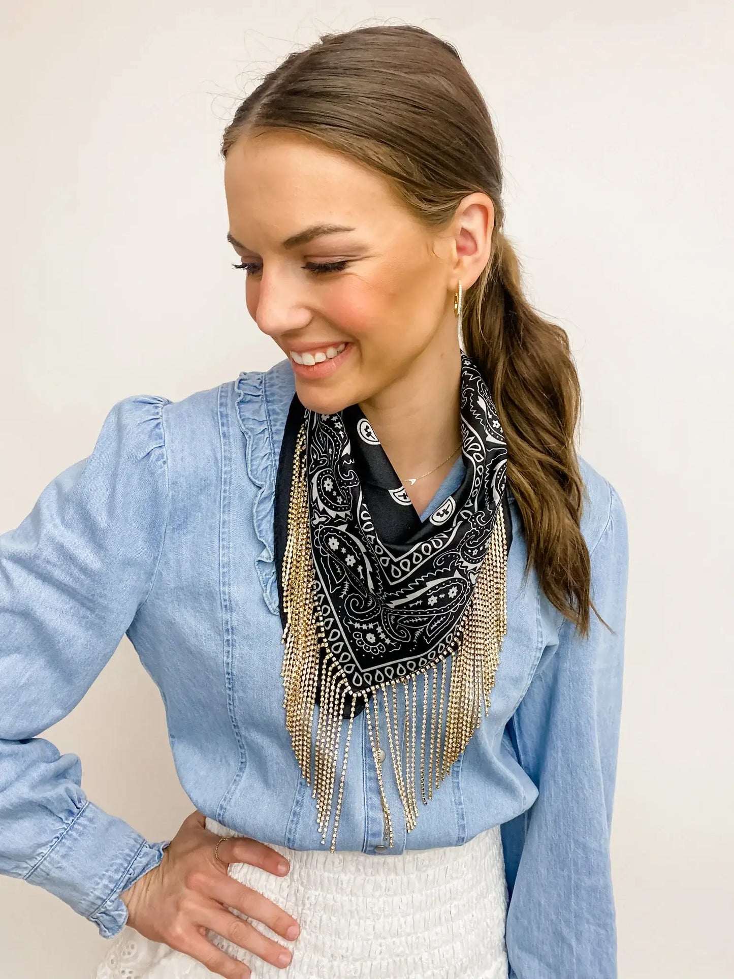 Blingdana by KF Designs - Original Blingdana™ Crystal Fringe Bandana