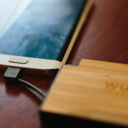 WUDN Handcrafted - Customizable Slim-Dual Wooden Power Bank
