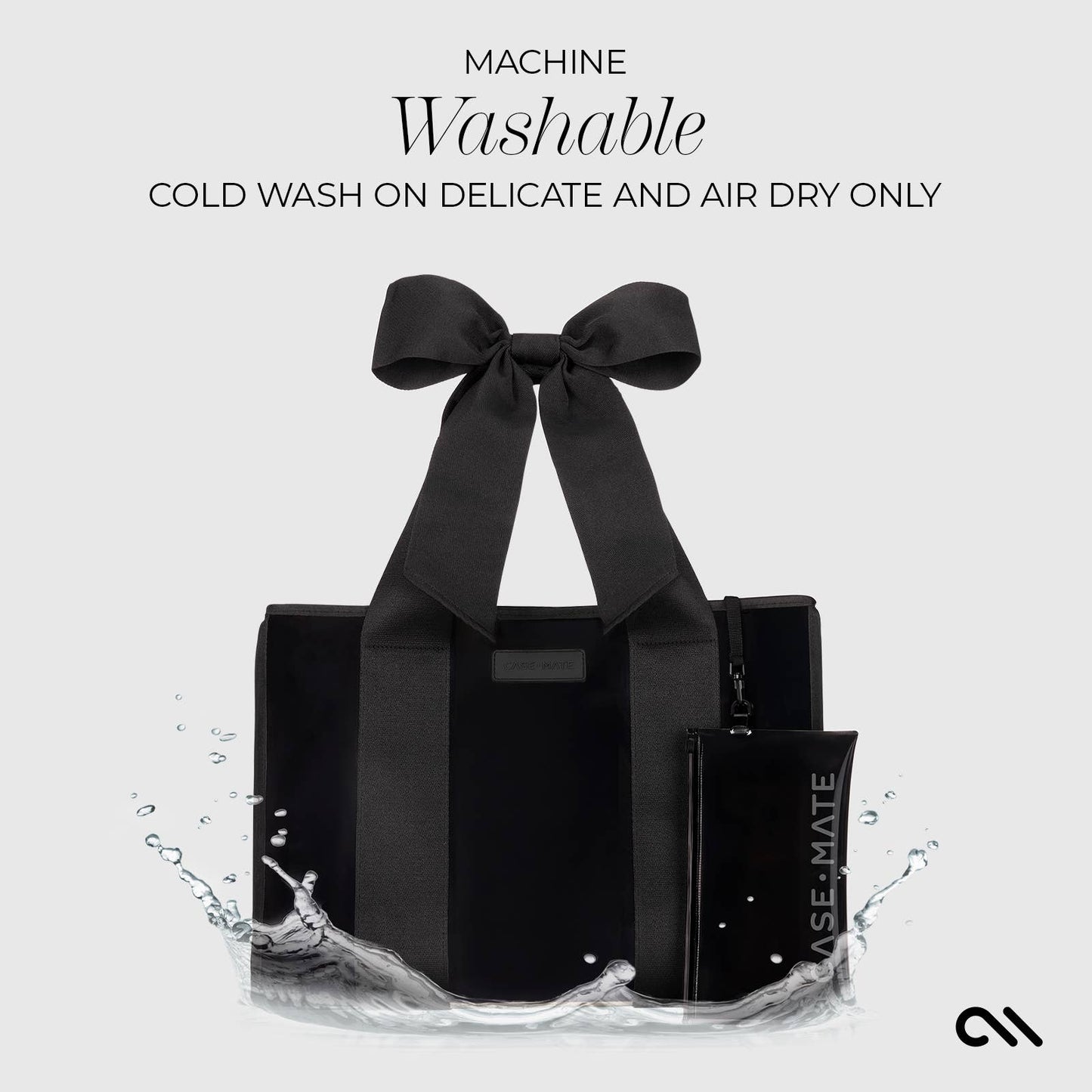 Case-Mate - Special Edition Bow Midnight Black Beach Tote w/ Phone Pouch