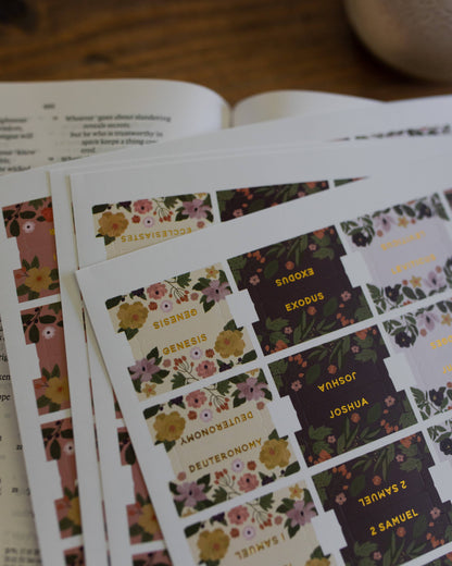The Daily Grace Co - Magnolia Floral Bible Tabs | 76 Tabs