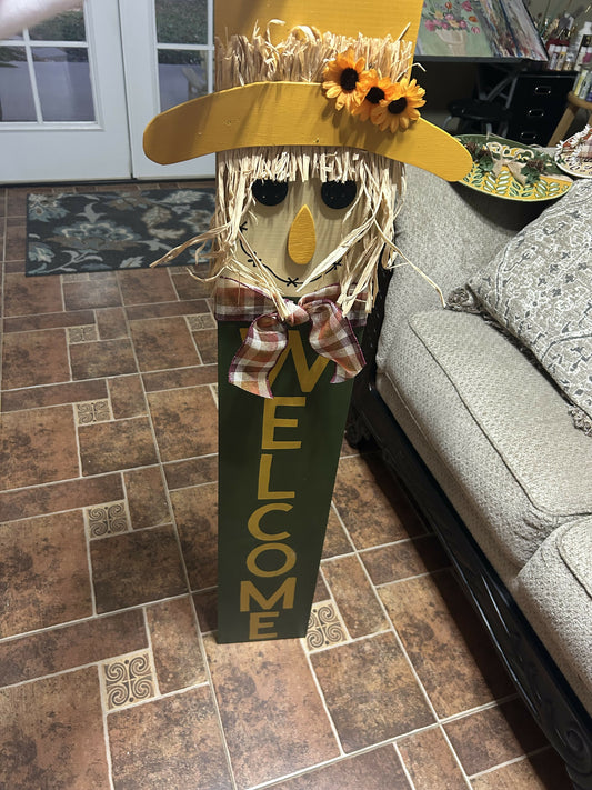 Scarecrow porch sign