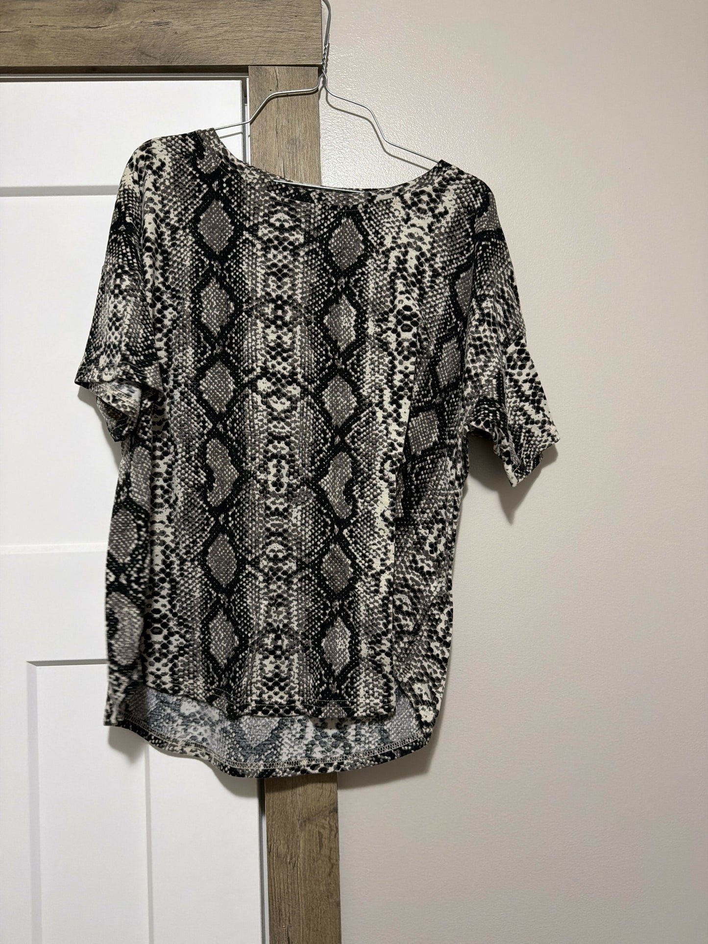 snake skin top- size large