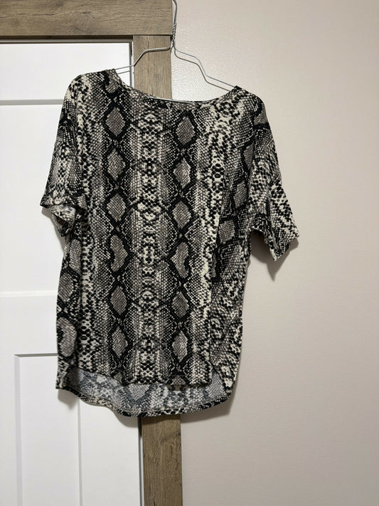 snake skin top- size large