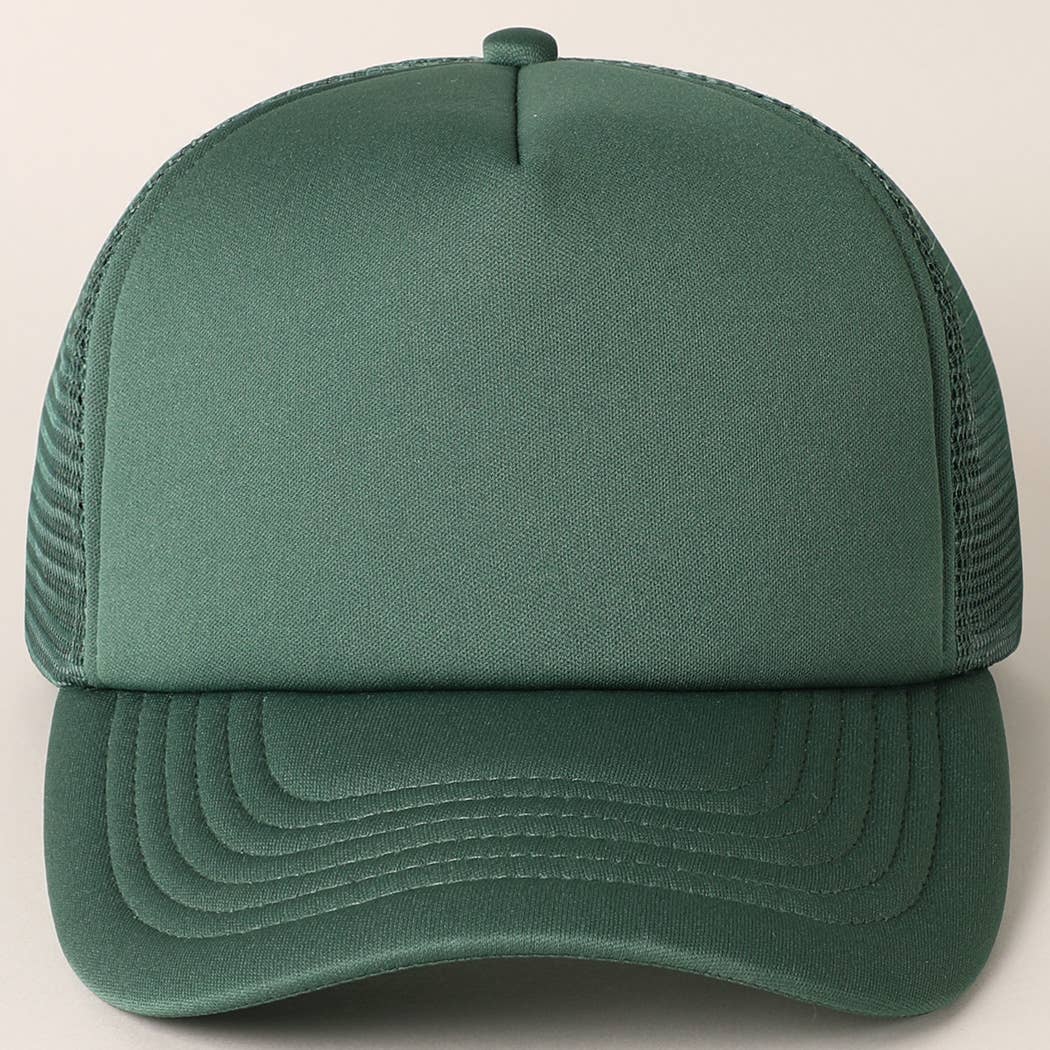 Fashion City - Solid Color Foam Mesh Back Trucker Hat