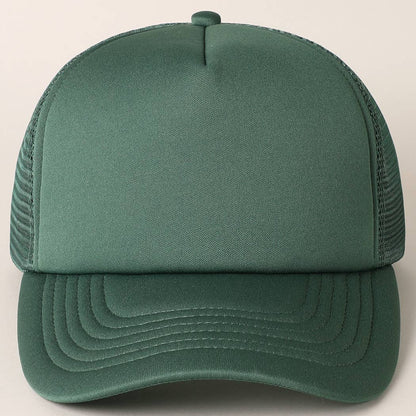 Fashion City - Solid Color Foam Mesh Back Trucker Hat