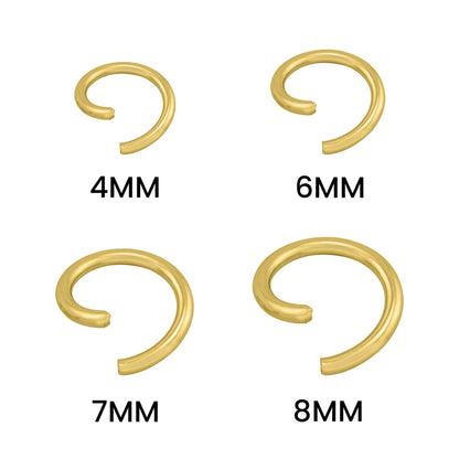 WJW - 100 Pack 18K Gold PVD Coated Jump Ring Connectors