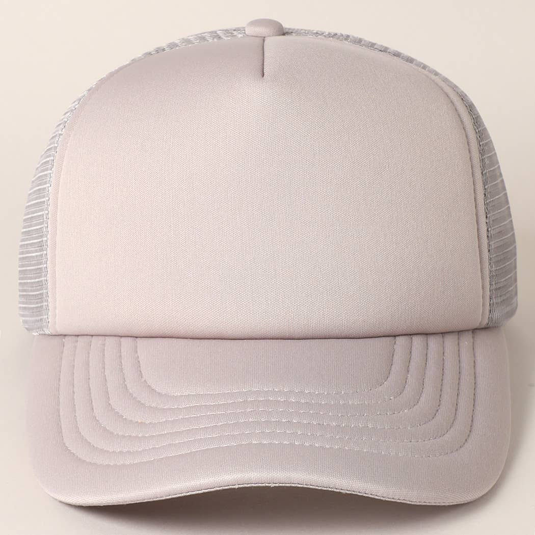 Fashion City - Solid Color Foam Mesh Back Trucker Hat