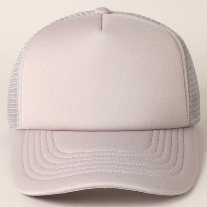 Fashion City - Solid Color Foam Mesh Back Trucker Hat