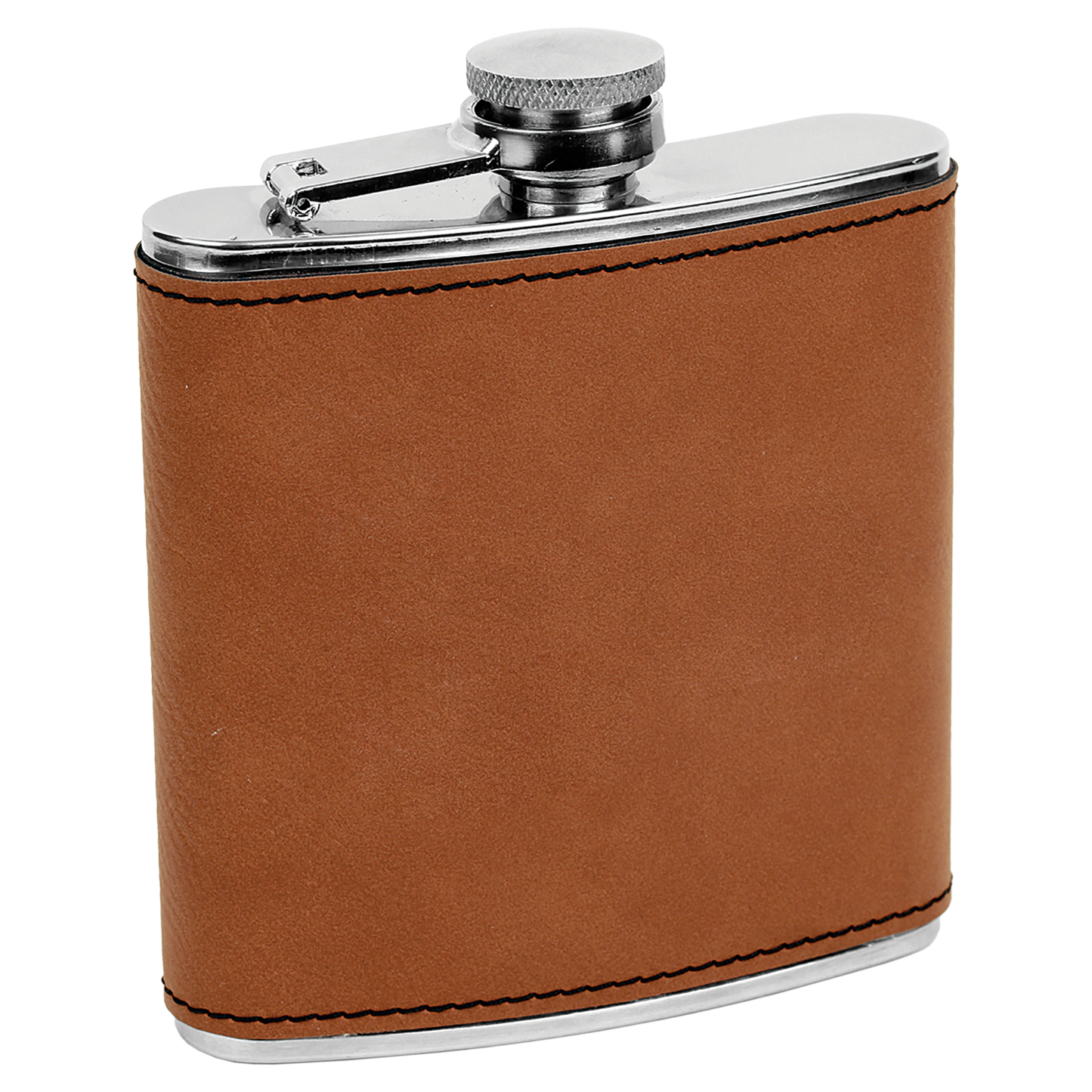 The Rural Home - Custom Engraved Leatherette Flask – Custom Wholesale Gift