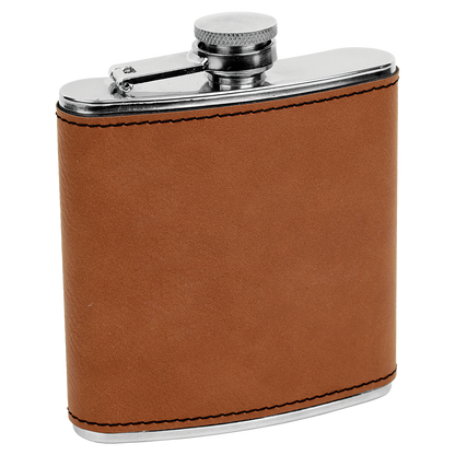 The Rural Home - Custom Engraved Leatherette Flask – Custom Wholesale Gift