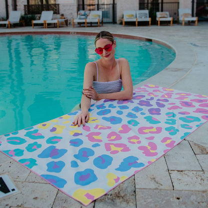 Katydid - Multicolored Leopard Quick Dry Beach Towel