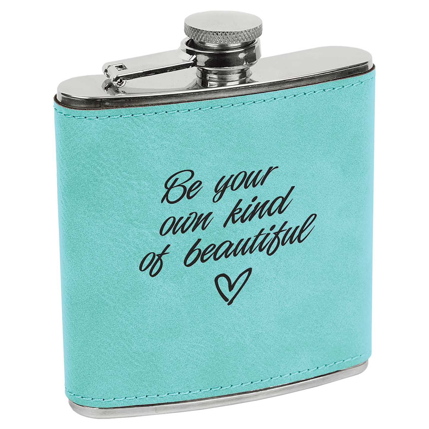 The Rural Home - Custom Engraved Leatherette Flask – Custom Wholesale Gift