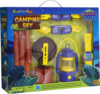 Fun Little Toys - 22 PCS Camping Tent Set with Cooking Facilities