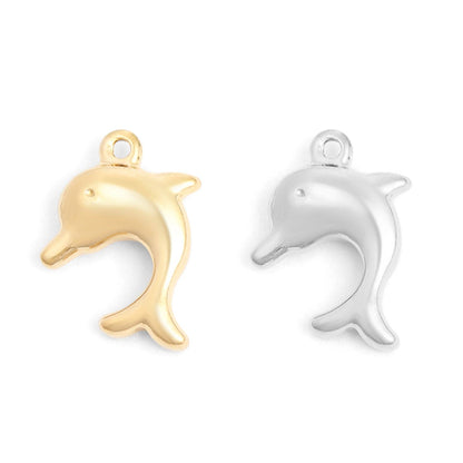 WJW - 18K Gold PVD Stainless Steel Dolphin Charm
