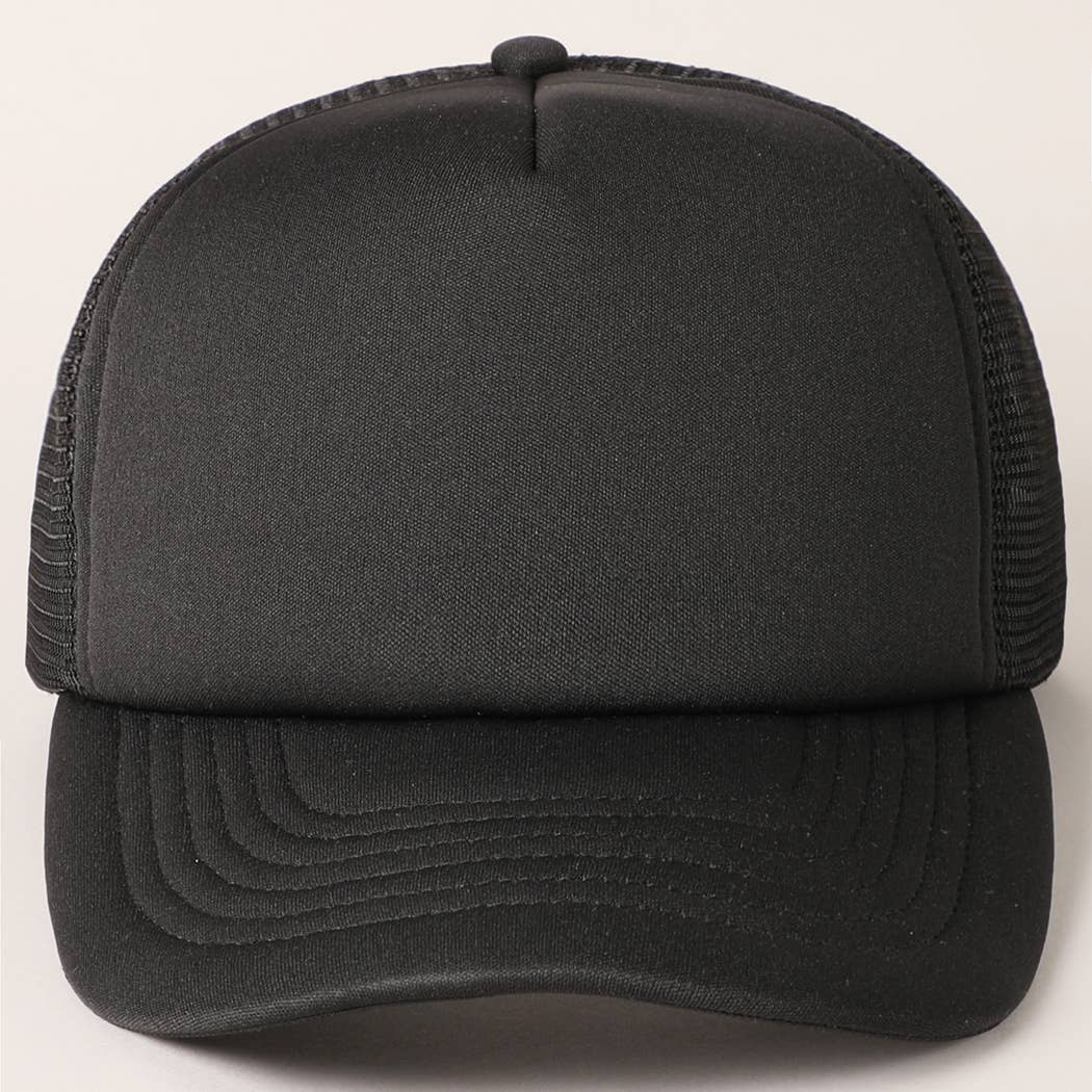 Fashion City - Solid Color Foam Mesh Back Trucker Hat